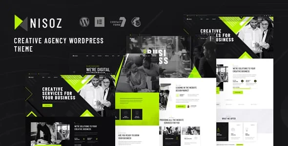 Nisoz - Creative Agency WordPress Theme — homepage layout