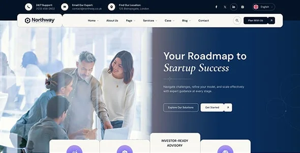 Northway - Business Consulting WordPress Theme — design detail view