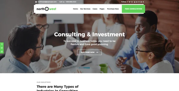 Northwest - Consulting WordPress Theme — interior page design