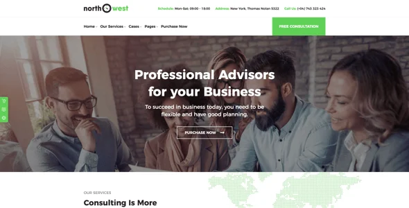 Northwest - Consulting WordPress Theme — design detail view