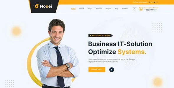 Nosei - IT Solutions & Services WordPress Theme — design detail view