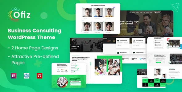 Ofiz - WordPress Business Consulting Theme — homepage layout