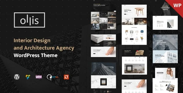 Ollis - Architecture Agency & Interior Design WordPress Theme — homepage layout