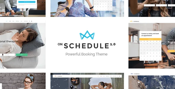 OnSchedule - Retail Booking WordPress Theme — homepage layout