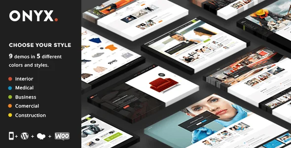 Onyx - Multi-Concept Business WordPress Theme — homepage layout