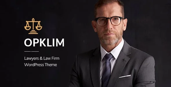 Opklim - Law Firm WordPress Theme — homepage layout