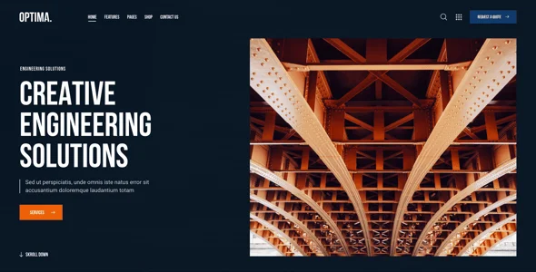 Optima | Steel Factory & Industrial Plant WordPress Theme — blog and article listing