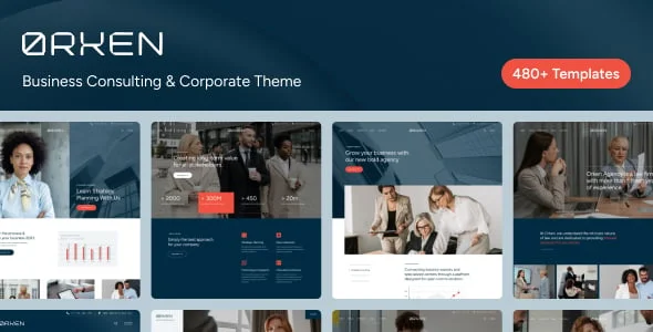 Orken - Business Consulting and Corporate WordPress Theme — homepage layout