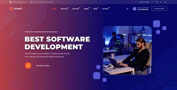 Orritech - IT Solutions & Services WordPress Theme — single post layout