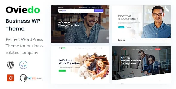 Oviedo- Multipurpose Business WordPress Theme — homepage layout