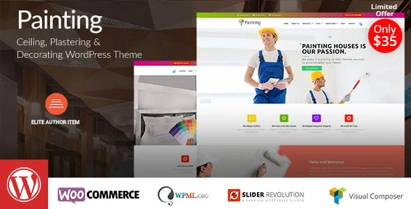 Painting - Ceiling & Decorating WordPress Theme — homepage layout