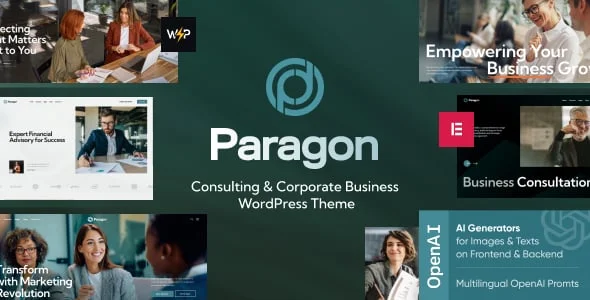 Paragon - Consulting & Corporate Business WordPress Theme — homepage layout
