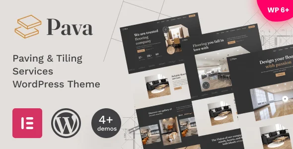 Pava - Paving & Tiling Services WordPress Theme — homepage layout