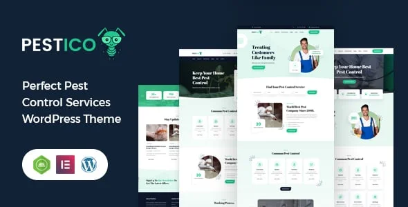 Pestico - Perfect Insect Control WordPress Theme — homepage layout