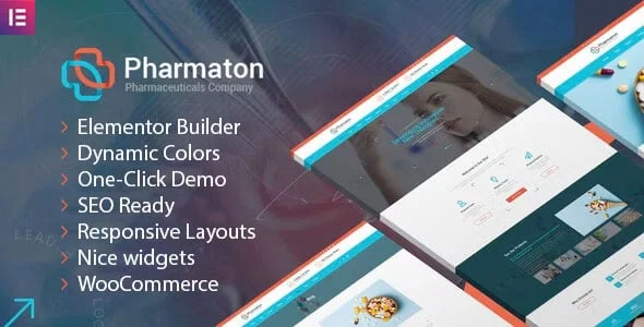 Pharmaton - Medical and Pharmacy WordPress Theme — homepage layout