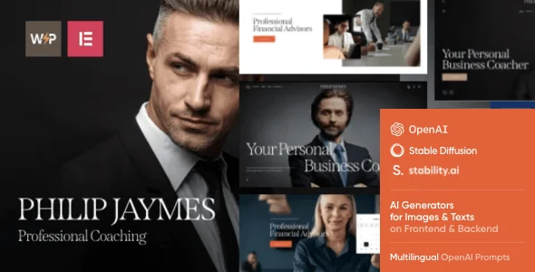 PJ | Life & Business Coaching WordPress Theme — homepage layout