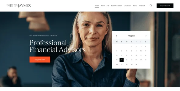 PJ | Life & Business Coaching WordPress Theme — interior page design