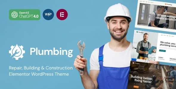 Plumbing -  Plumber and Handyman WordPress Theme — homepage layout