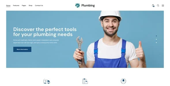 Plumbing -  Plumber and Handyman WordPress Theme — interior page design