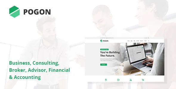 Pogon - Business and Finance Corporate WordPress Theme — homepage layout