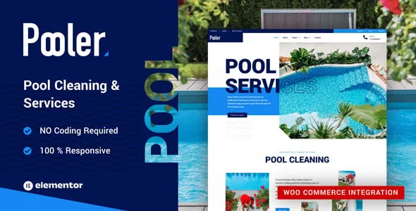 Pooler - Swimming Pool Cleaning Services WordPress Theme — homepage layout