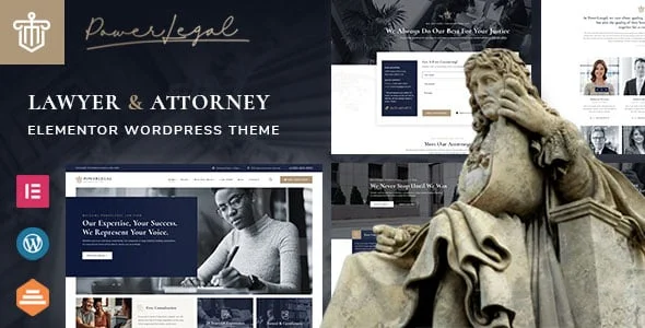 Powerlegal - Law, Lawyer & Attorney WordPress Theme — homepage layout
