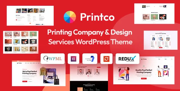 Printco - Printing Services WordPress Theme — homepage layout
