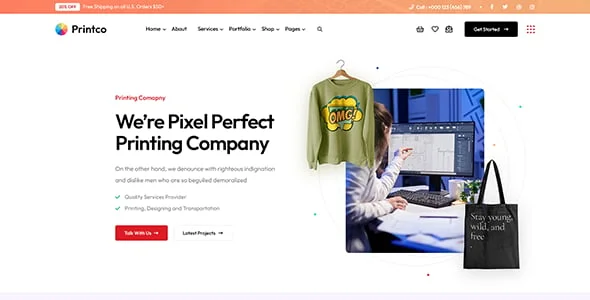 Printco - Printing Services WordPress Theme — blog and article listing