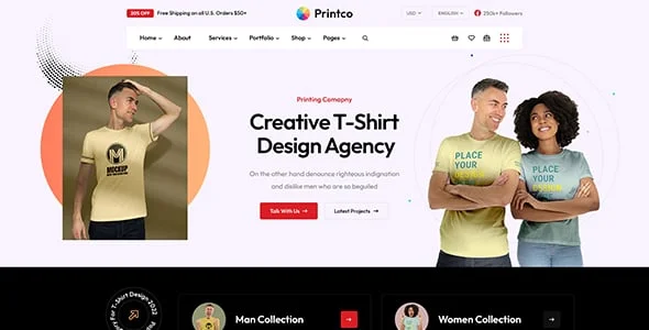 Printco - Printing Services WordPress Theme — interior page design
