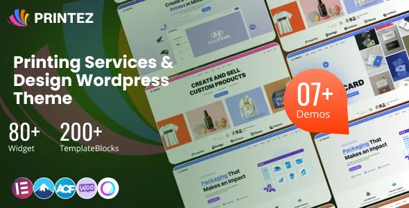 Printez – Printing Services & Online Design WordPress Theme — homepage layout