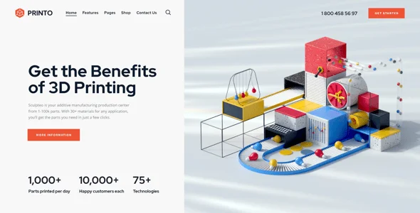Printo  - 3D Printing & Manufacturing WordPress Theme — blog and article listing
