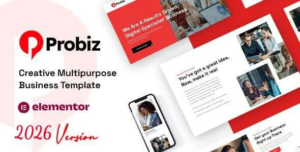 Probiz - Multipurpose Business and Corporate WordPress Theme — homepage layout