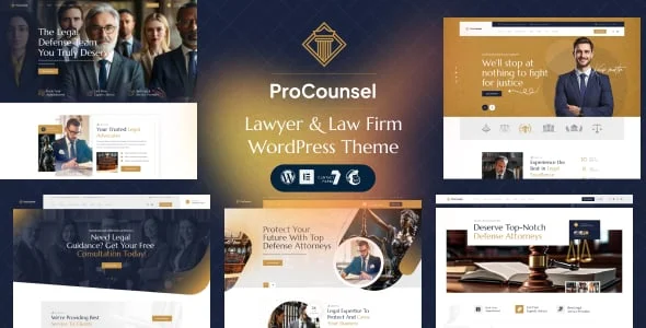Procounsel - Law Firm WordPress Theme — homepage layout