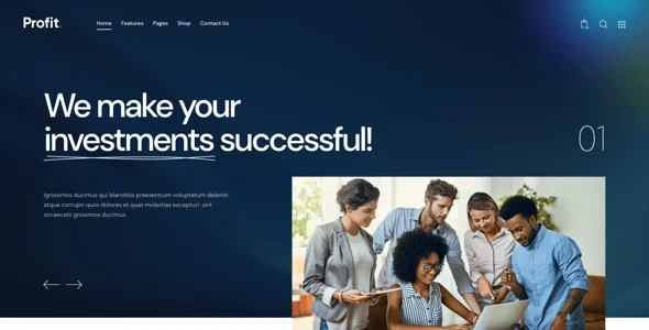Profit - Business WordPress Theme — interior page design