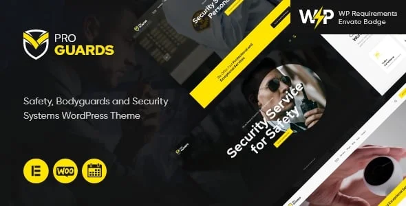 ProGuards - Safety Bodyguard & Security WordPress Theme — homepage layout