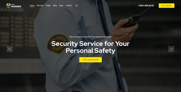 ProGuards - Safety Bodyguard & Security WordPress Theme — blog and article listing