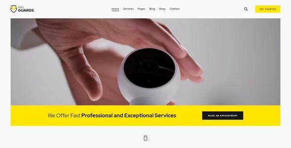 ProGuards - Safety Bodyguard & Security WordPress Theme — interior page design