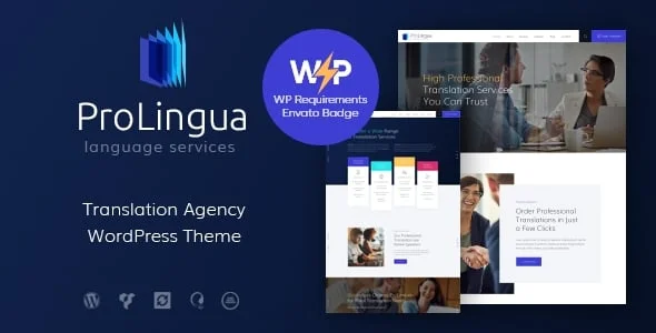 ProLingua | Translation Bureau & Interpreting Services WordPress Theme — homepage layout