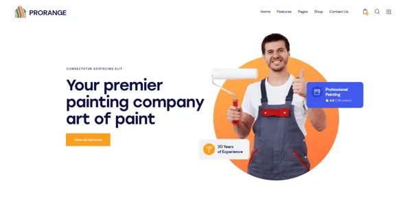 ProRange | Painting & Renovation Construction WordPress Theme — design detail view