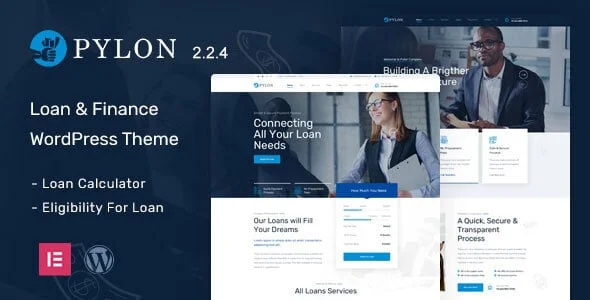 Pylon - Loan & Finance WordPress Theme — homepage layout