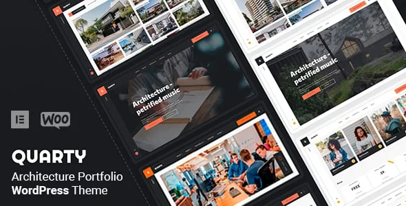 Quarty - Architecture WordPress Theme — homepage layout