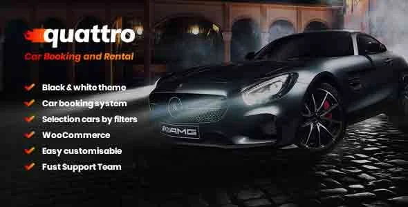 Quattro - Auto Booking WordPress Theme — design detail view