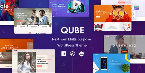 Qube - Responsive Multi-Purpose Theme — homepage layout