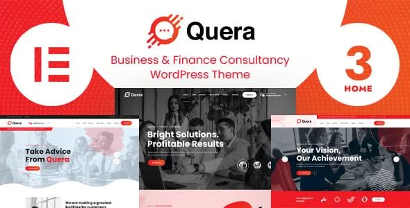 Quera – Business Consultancy WordPress Theme — homepage layout
