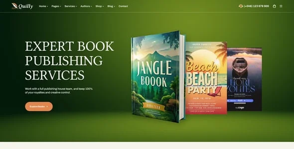 Quilly - Authors and Publishers WordPress Theme — single post layout