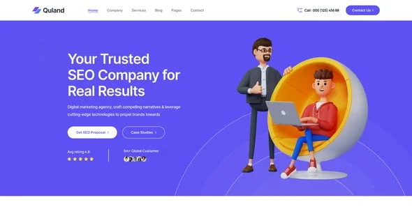 Quland - Landing Page Elementor WordPress Theme — single post layout