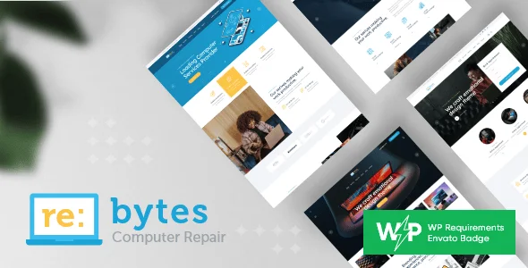 Re:bytes | Electronics Repair Service & WordPress Theme — homepage layout