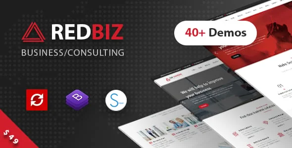 RedBiz - Finance & Consulting Multi-Purpose WordPress Theme — homepage layout