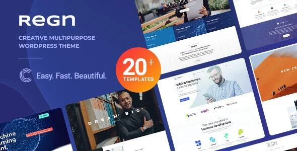 Regn | Multi-Purpose WordPress Theme — homepage layout