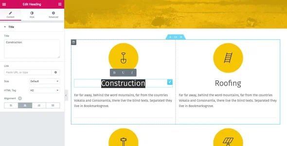 Renovation - Construction Company WordPress Theme — interior page design